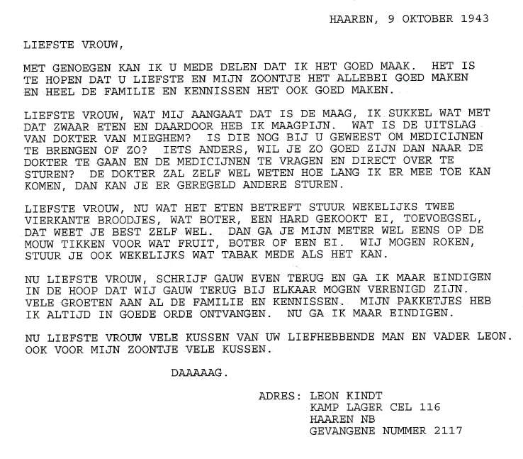 brief 9 oktober 1943